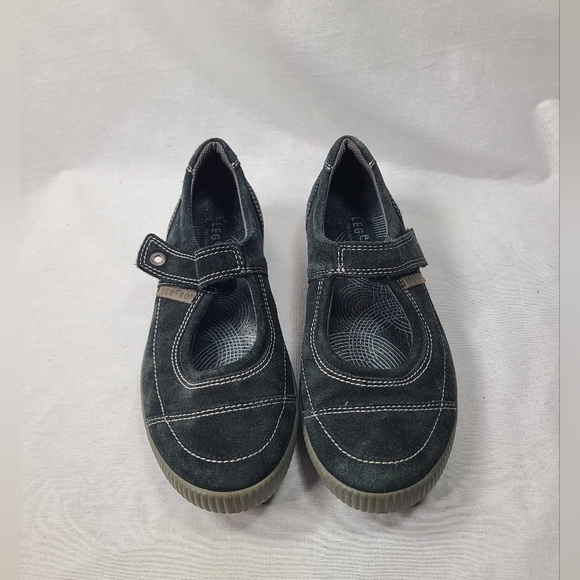Legero Ladies Black Suede Mary Jane velcro comfort shoes UK SIZE 6/ US 8 - Picture 2 of 7